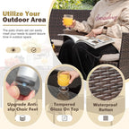 Homall 4 Pieces Outdoor Patio Furniture Sets Rattan Chair Wicker Set, Outdoor - Image 3