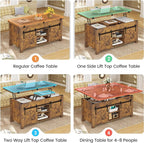 SEDETA Lift Top Coffee Table, 4 in 1 Convertible Coffee Tables - Image 3