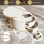 Merax Modern 2-Piece Round Nesting Coffee Table Set - Image 7