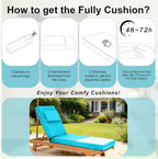 Chaise Lounge Cushions Outdoor 72x21x6 Inch, Fade Resistant 6'' Thicken Outdoor - Image 7