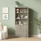 Tall Book Shelf and Bookcase 2 PCS, 31.5" Wide Wooden Bookcase - Image 8