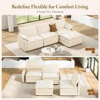 Vesgantti 108" Modular Sectional Sofa, Comfy Cloud Couch - Image 7