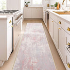 RELEANY Washable Area Rugs 2'x8' Non-Slip Modern Abstract Soft by RELEANY