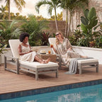 Outdoor Chaise Lounge Chair Set of 2, Patio Chaise Lounge Recliner - Image 4