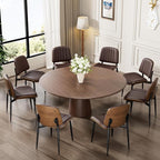 REONEY Dining Chairs Set of 4, Mid-Century Modern Upholstered PU Leather Chairs - Image 9