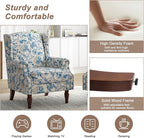 Pia Ricco High Back Floral Accent Chair - Image 4