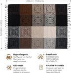 Boho Throw Blanket, Chenille Jacquard Tassels Throw Blankets - Image 5