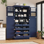 VilroCaz Freestanding Kitchen Pantry Tall Storage Cabinet, Wooden Kitchen by VilroCaz