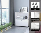 32.5-Inch Flip-Top Side Table & Buffet Cabinet - Image 4