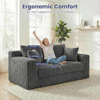3-in-1 Convertible Sofa Bed: Boneless Loveseat Sleeper & Folding Couch Bed - Image 6