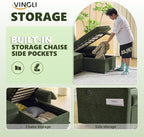 VINGLI Green Convertible Futon Sofa Bed, Sleeper Sofa - Image 5