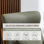 ANJ Mid Century Modern High Back Accent Chairs Set of 2, Single Lounge Armchair - Image 5