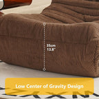 N&V Mid Century Armless Floor Sofa, Soft Premium Corduroy - Image 2