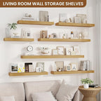 fuqing Floating Shelves for Wall, Wall Mounted Wood Floating Shelf - Image 2