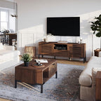 Bme Millie Solid Wood TV Stand for TVs up to 65 Inches, Modern Farmhouse TV - Image 5