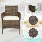 GarveeLife 3 Piece Patio Furniture Set, Rattan Outdoor Furniture - Image 3