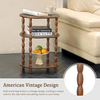 MaxSmeo Side Table, 3-Tier Small End Table, Modern Oval Night Stand Accent Table - Image 5