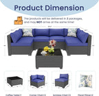 olimix 8 Piece Outdoor Patio Furniture Set, Outdoor Sectional Furniture - Image 7