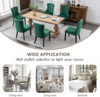 KCC Velvet Dining Chairs Set of 4, Upholstered High-end Tufted Dining Room Chair - Image 8