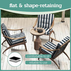 Outdoor Chair Cushions Set of 2, High Back Soft Seat Pad - Image 7