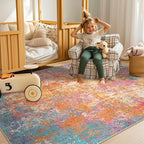 RELEANY Washable Area Rugs 6'x9' Non-Slip Modern Abstract Soft - Image 3