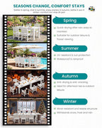 SERWALL HDPE Dining Set for 10 – 2 Tables, 8 Armless + 2 Armchairs. Includes 10 - Image 7