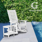 GREENVINES Outdoor Rocking Chairs | Set of 2 | Porch Rocker | HDPE Plastic | - Image 8