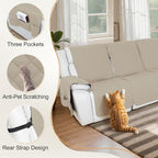 HDCAXKJ 100% Waterproof Reclining Sectional Couch Covers L Shape Recliner Sofa - Image 7