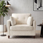Luxury Oversized Accent Chair, 40.9" Upholstered Piping Single Armchairs - Image 3