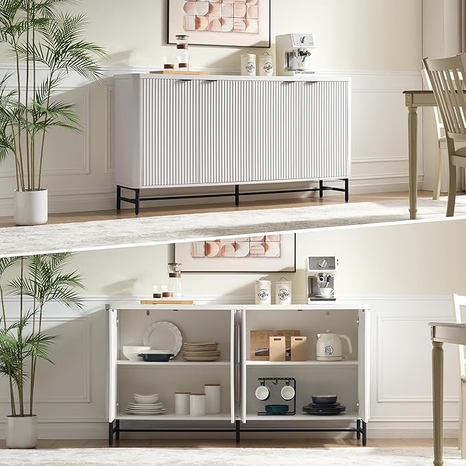 Fatmok 65" Large Sideboard Buffet Cabinet - Image 6