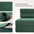 ANONER Fold Out Couch Bed Memory Foam Sleeper Chair - Image 7