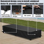 Lounge Chair Covers Outdoor Waterproof Patio Chaise Lounge Cover 600D Weather - Image 6