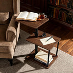 Faesun Swivel Side Table for Couch Arm, Adjustable C End Table for Recliner or - Image 4