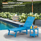 LUE BONA Lounge Chair Outdoor Set of 2, HDPS Chaise Lounge Outdoor - Image 2