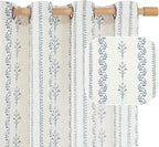 BGment Short Navy Blue Vintage Floral French Country Curtains 54 Inch Length by BGment