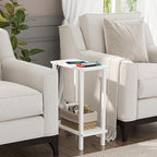 TUTOTAK Small Side Table, Narrow End Table, Skinny Sofa Table, Slim Nightstand - Image 5
