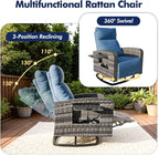 ZZW Outdoor Recliner Chair Set of 2, Wicker Patio Recliners - Image 3