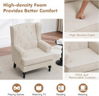 Accent Chair for Living Room, Mid Century Modern Upholstered Armchair, Wingback - Image 4
