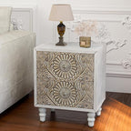 HOMPUS 2-Drawer Farmhouse Nightstand, Fully Assembled Boho Night Stand - Image 3