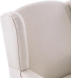 HUIMO Printed Wingback Accent Chair, Linen Upholstered High Back Armchair - Image 4