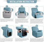 TAOCOCO Recliner Cover 4-Pieces, Recliner Stretch Sofa Slipcover, Recliner - Image 6