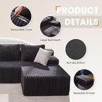 Modular Sectional Sofa Couches L-Shape Couch 3 Seat Modular Sofa Memory Foam - Image 7