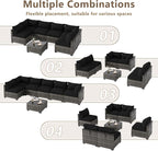 LOUVIXA 7 Piece Outdoor Patio Furniture Set, Outdoor Sectional Sofa, Wicker - Image 3