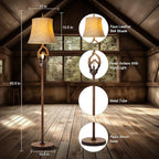 Scenekoy Rustic Farmhouse Antlers Floor Lamp - Image 2