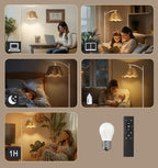 Oneach Rattan Floor Lamp for Living Room - Image 9