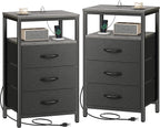 Huuger Nightstands Set of 2, 27.6 Inch End Tables by Huuger