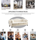 79" 2 Piece 3-Seater Velvet Chesterfield Sofa - Image 5