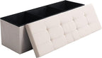 Shoe Storage Ottoman Foldable Seat Footrest Tufted Bench End of Bed Storage by CUYOCA-MakeYouFeelComfort