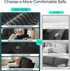LINSY HOME Sectional Sleeper Sofa Pull Out Couches - Image 6