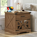 RALGEND Walnut Farmhouse End Table by RALGEND